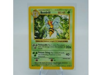 Shadowless BEEDRILL RARE Base Set Pokemon Card! PACK FRESH!!