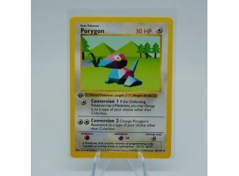 1st Edition Shadowless PORYGON Base Set Uncommon Pokemon Card! Pack Fresh!!