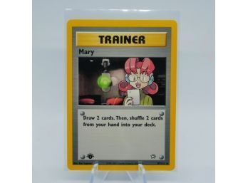 1st Edition Mary RARE Neo Genesis Pokemon Trainer Card!! PACK FRESH!