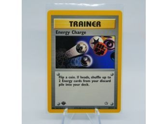 1st Edition Energy Charge RARE Neo Genesis Pokemon Trainer Card!! PACK FRESH!
