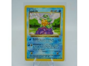 Shadowless SQUIRTLE Base Set Pokemon Card! PACK FRESH!!
