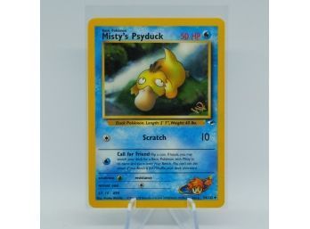 Gold Stamp 'W' Misty's Psyduck Wizards Of The Coast PROMO Gym Heroes Pokemon Card!!!