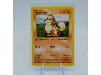 1st Edition Shadowless GROWLITHE Base Set Uncommon POKEMON CARD! PACK FRESH(!)