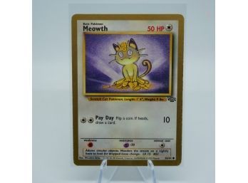 GOLD BORDER Meowth 'FRUIT ROLL UP PROMO' JUNGLE SET POKEMON CARD!!!