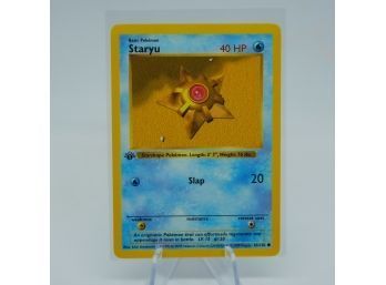 1st Edition Shadowless STARYU Base Set Pokemon Card! Pack Fresh!!