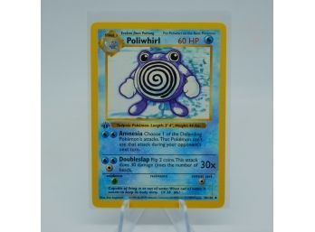 1st Edition Shadowless POLYWHIRL Base Set Uncommon Pokemon Card! Pack Fresh!!