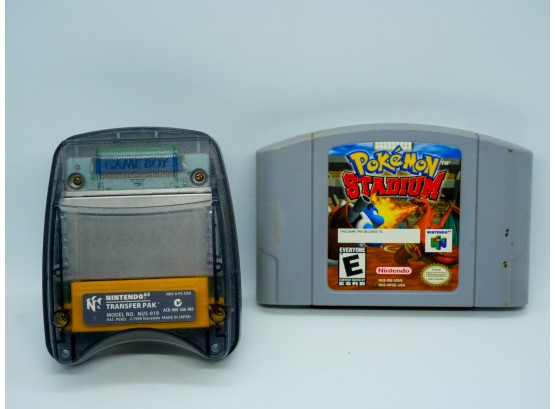EXTREMELY RARE POKEMON STADIUM Nintendo 64 (N64) Game Cartridge WITH GAMEBOY ADAPTER!!!!