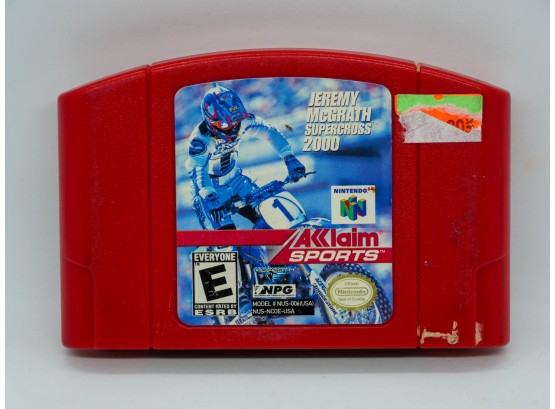 Jeremy McGrath Supercross 2000 Acclaim Sports RED Nintendo 64 Cartridge!