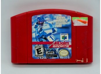 Jeremy McGrath Supercross 2000 Acclaim Sports RED Nintendo 64 Cartridge!
