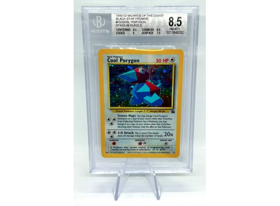 Gorgeous GRADED BGS 8.5 NM-MT COOL PORYGON BLACK STAR PROMO Pokemon Card!!!