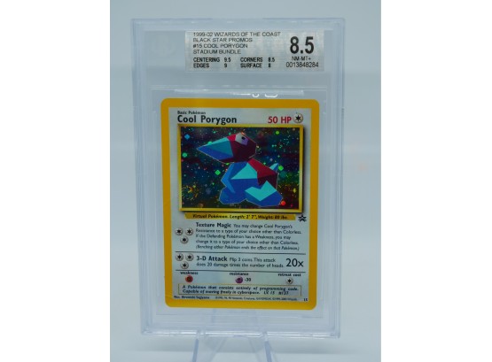 Stunning BGS 8.5 NM-MTp COOL PORYGON Black Star Promo Holographic Pokemon Card WITH SWIRL!!!