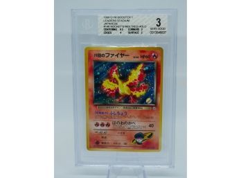 BGS 3 Moltres Japanese Fossil Set Holographic Pokemon Card!