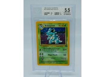 BGS 5.5 EXp NIDOQUEEN Jungle Set Holographic Pokemon Card!