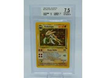 BGS 7.5 NMp KABUTOPS Fossil Holographic Pokemon Card!!!!