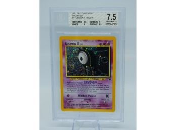 Awesome BGS 7.5 NMp UNOWN A Neo Discovery Holographic Pokemon Card!!!!