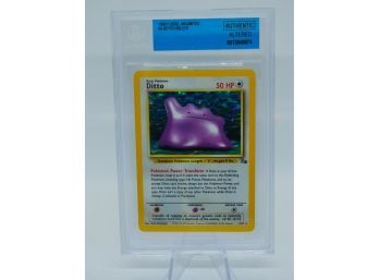 BGS Authentic (ALT) Ditto Fossil Set Holographic Pokemon Card!