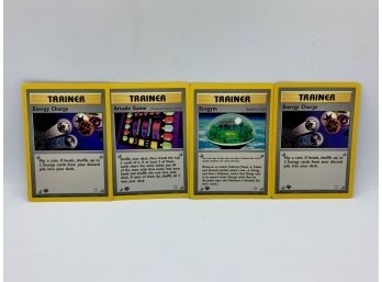 Set Of Four Rare 1st Edition Neo Genesis Trainer Cards