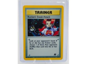 Rocket's SNEAK ATTACK Team Rocket Holographic Trainer Pokemon Card!! (2)
