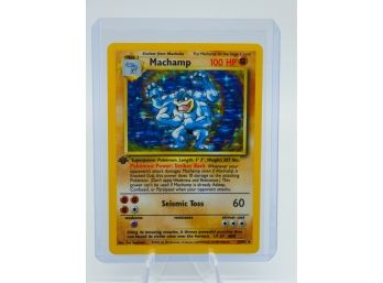 MACHAMP 1st Edition Base Set Holographic Pokemon Card!! (1)