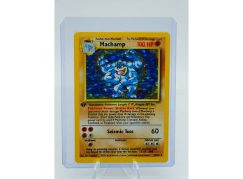 MACHAMP 1st Edition Base Set Holographic Pokemon Card!! (2)