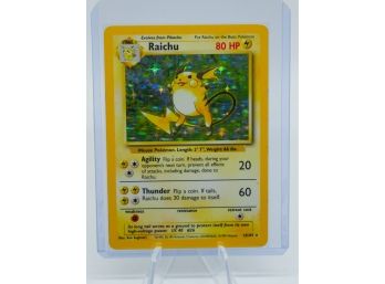 RAICHU Base Set Holographic Pokemon Card!! (2)