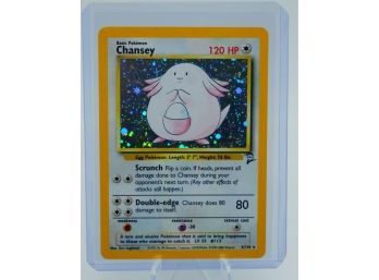 CHANCEY Base Set 2 Holographic Pokemon Card!! (2)