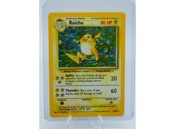 RAICHU Base Set Holographic Pokemon Card!! (3)