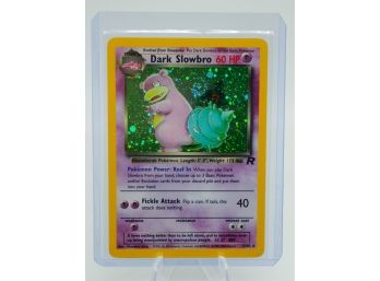 DARK SLOWBRO (w/ Swirl!) Team Rocket Holographic Pokemon Card!! (2)