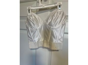 SEXY 20s STYLE LINGERIE!! Strapless White Silky Corset