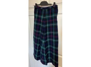 TEACHERS PET? Custom Made Women's Plaid Wool Floor Length Skirt