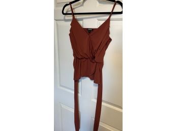 SOFT FEMININE Women's Express Red Top With Spaghetti Straps