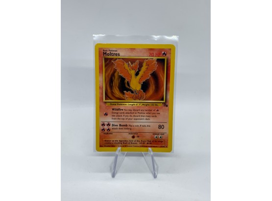 Wow!! Moltres Non-Holo Rare Pokemon Card (Fossil Series)