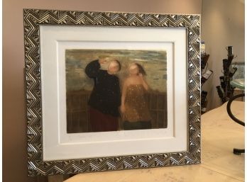 FRAMED ENG TAY - SERIGRAPH OF COUPLE HOLDING HANDS-DR10