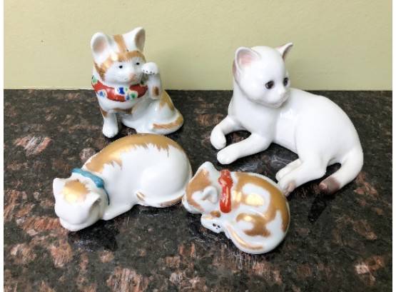 (a-1) LOT OF 3 VINTAGE CERAMIC CATS - B&G -JAPAN -APPROX - 3-4'