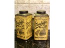 (G26) PAIR OF ANTIQUE COFFEE TINS CANISTERS- 'CAMBRIDGE BLEND COFFEE'