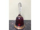 (x20) VINTAGE SOUVENIR RUBY GLASS BELL FROM CAFE MARLIN, NYC - 7'