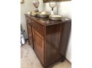 (D-9) VINTAGE WOOD SIDEBOARD / CABINET - 40.5' WIDE BY 20' DEEP BY 36' HEIGHT