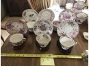 (X11) LOT OF 6 ANTIQUE PINK LUSTREWARE CUPS & SAUCERS