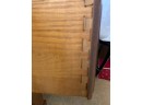 SOLID WOOD VINTAGE DESK - MONITOR FURNITURE CO. -8 DRAWERS - SOME INK ON TOP -46' BY 24' DEEP BY 30' HIGH