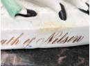 (A-7) ANTIQUE ENGLISH STAFFORDSHIRE FIGURINE - 'DEATH OF NELSON' LORD NELSON - OLD REPAIR -10'