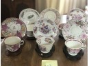 (X11) LOT OF 6 ANTIQUE PINK LUSTREWARE CUPS & SAUCERS
