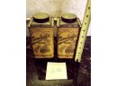 (G26) PAIR OF ANTIQUE COFFEE TINS CANISTERS- 'CAMBRIDGE BLEND COFFEE'
