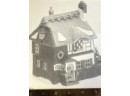 (Z-25) - LOT OF 4 VINTAGE DEPT. 56 CHRISTMAS HOUSES-BETSY TROTWOODS COTTAGE, GO WEETON WATCH MAKER