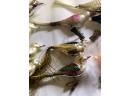 (Z-9) LOT OF 11 ANTIQUE BIRD CLIP ON CHRISTMAS ORNAMENTS - GERMANY - CZECH -  2-3'