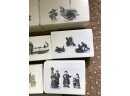 (Z-34)- LOT OF 10  VINTAGE DEPT. 56 CHRISTMAS HOUSE ACCESSORIES & PEOPLE - SEE PHOTOS