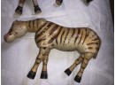 (G-1) RARE! COLLECTION OF 25 ANTIQUE SCHOENHUT CIRCUS ANIMALS & PEOPLE- RINGLEADER, CLOWNS, ACROBAT -WOOD-WOW!