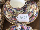(D-33) SHELLEY ENGLAND CHINA 'OLD SEVRES' SERVICE FOR SIX - NO DAMAGE - BIRDS & CHRYSANTHEMUM