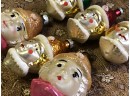 (Z-11) LOT OF 6 ANTIQUE CHRISTMAS ORNAMENTS - FLOATING HEADS - GERMANY - CZECH -  3'