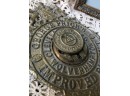 (F-9) ANTIQUE HOTEL DOOR HARDWARE - ESCUTCHEON WITH SLIDE LOCK- GEORGE PRICE'S CLEVELAND-WOLVERHAMPTON-9'