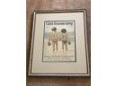 (E-17) ANTIQUE FRAMED 1929 GOOD HOUSKEEPING MAGAZINE PRINT - WHITEHOUSE GANG -19' BY 15'